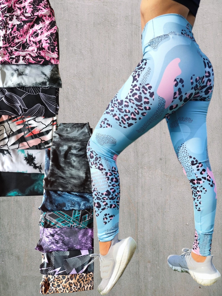 Calza Dama Lycra Deportiva Estampada T1 a T6